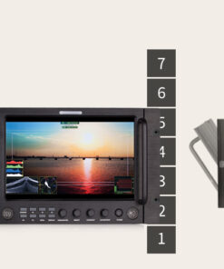 Alternative view of SWIT Waveform Rack M-1093F Dual 9-inch LCD Monitor