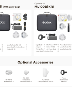 Đèn LED Godox ML100Bi Bi-Color Portable (Chính hãng - Full VAT) - Ảnh 2