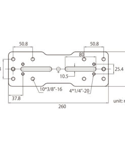 Alternative view of KUPO Dual 2" Coupler W/ A Swivel Camera Mounting Plate - KCP-657